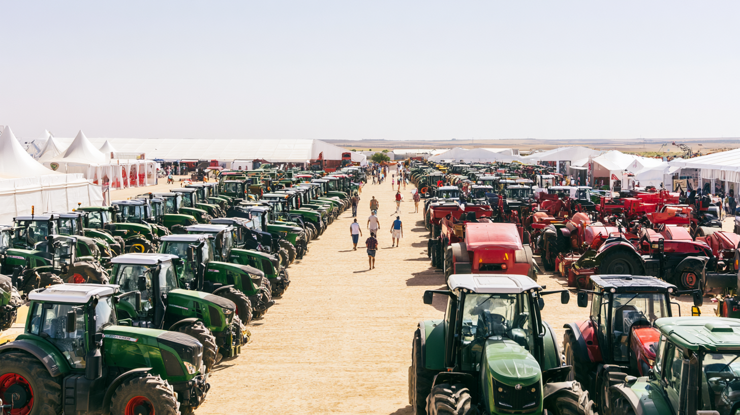 Feria FERCAM en Manzanares con tractores y maquinaria agrícola moderna al aire libre
